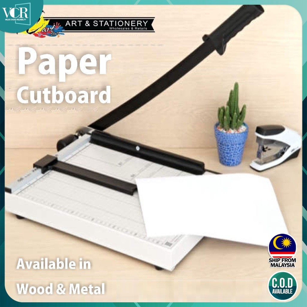 VCR A4 A5 B4 Paper Cutter Board Guillotine Paper Trimmer Machine Heavy Duty Cutting Tool for Office School Wood/Metal