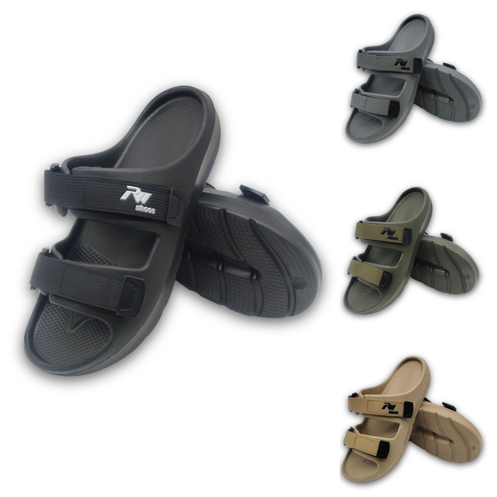APHOME (Size 40-45) Men's Adjustable Double Strap Sandal Comfort Kasut Selipar