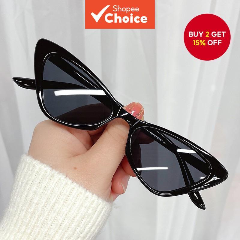 Retro Cat Eye Sunglasses - Unisex Small Frame UV400 Vintage Shades