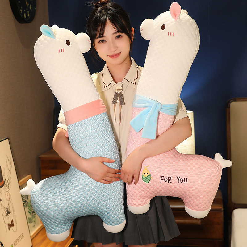 Mainan Mewah Alpaca Bantal Kacang Ais Tidur Mainan Mewah Panjang Musim Panas Katil Bantal Anak Patung untuk Kanak-kanak Perempuan Boleh tanggal dan boleh dibasuh