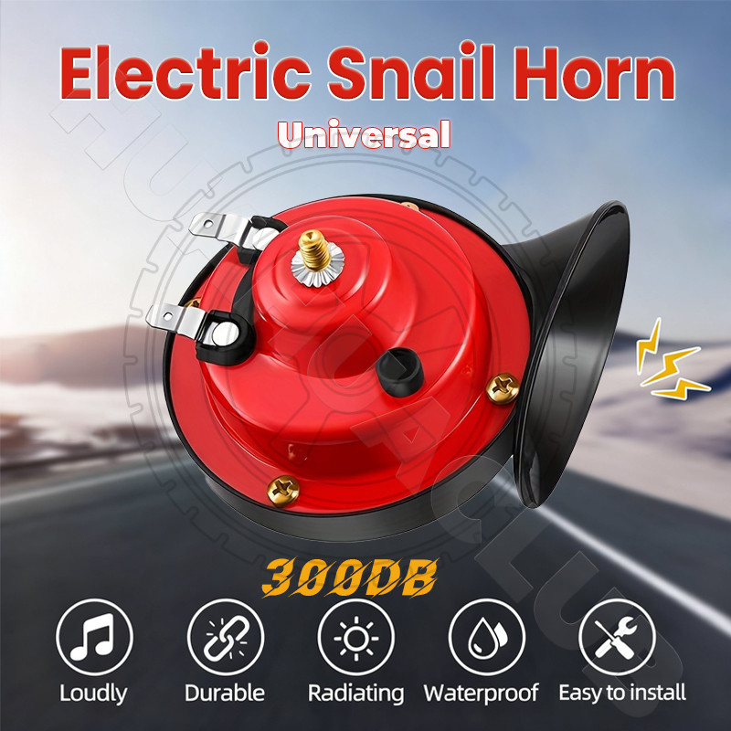 2Pcs Car Horn Loud Snail Hon Siput Bunyi Kuat 300db Air Horn Kereta Moto Motor Proton Accessories