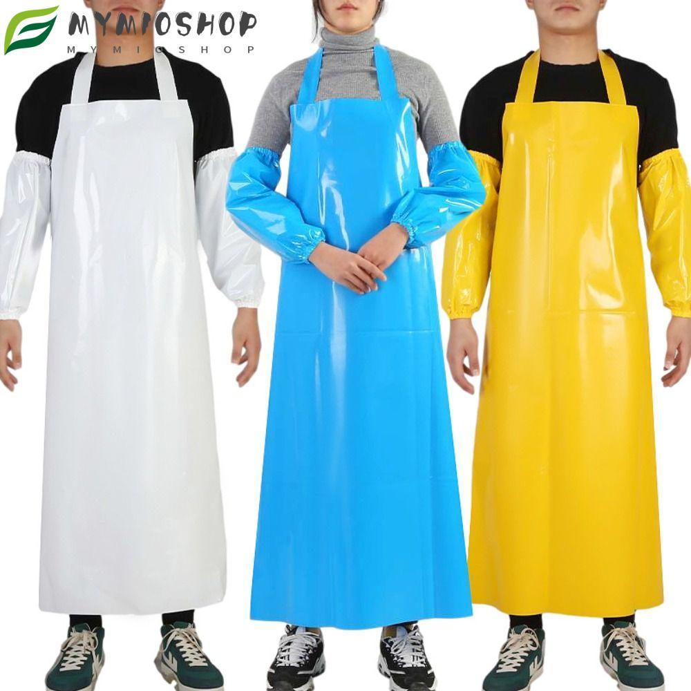 MIOSHOP Kitchen Apron, Waterproof TPU Work Apron, Oil-proof Lightweight Acid and Alkali Resistant Protective Clothing
