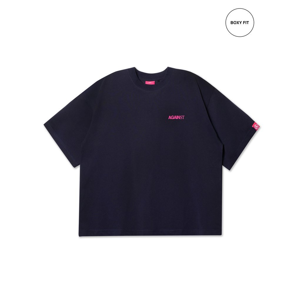 AGAINST LAB BOXY ALL DAY TEE (NAVY)
