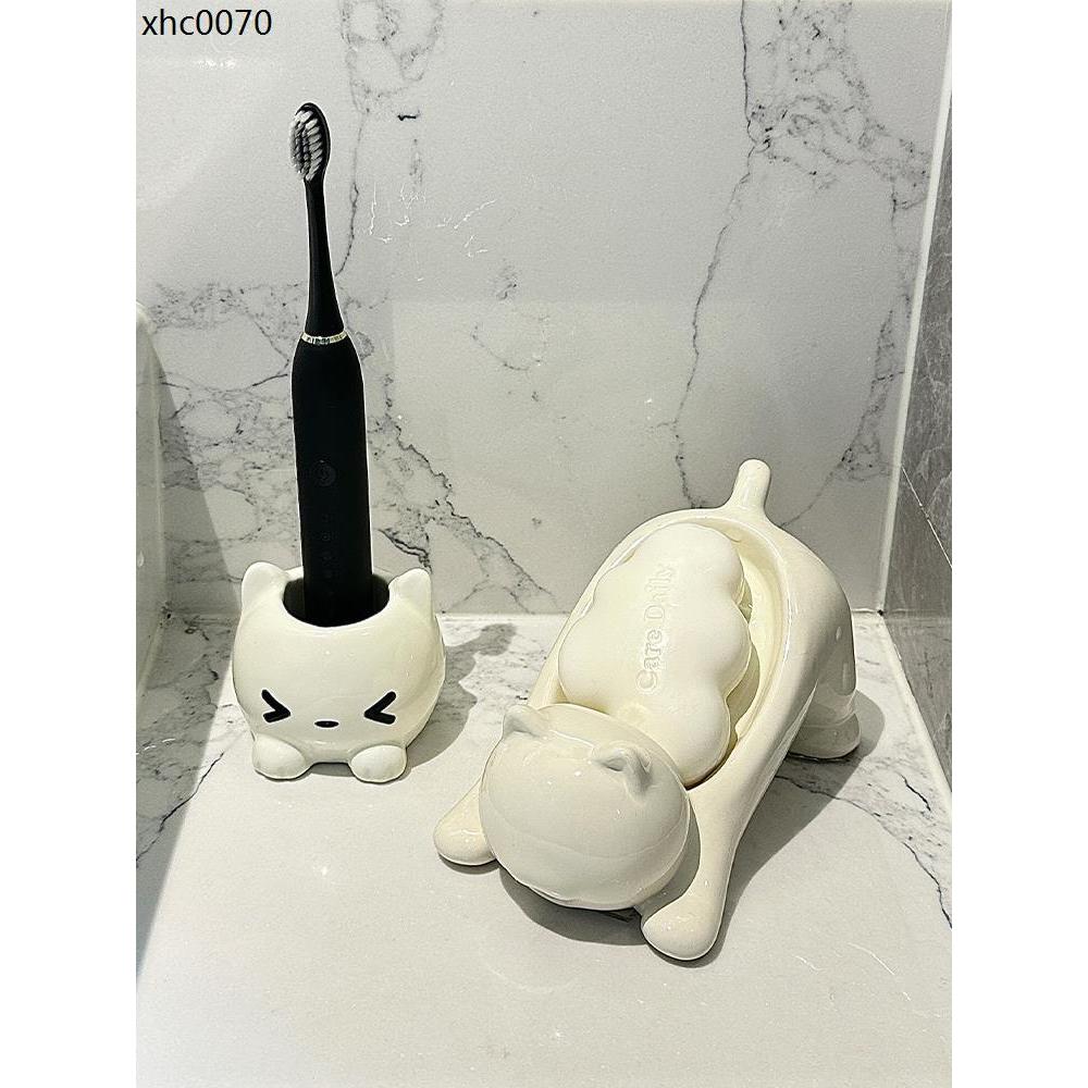 Cat Toothbrush Holder Electric Toothbrush Holder Soft Cute Cute Toothpaste Holder Washstand Toothbrush Household Storage