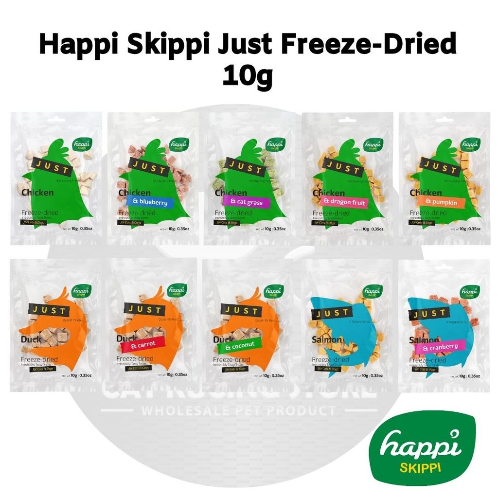 Happi Skippi Just Freeze-Dried Treats For Cats & Dogs 10g / Freeze Dried Pet Snacks