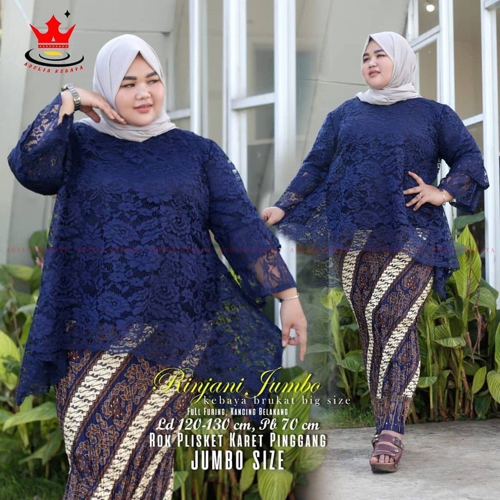 Versatile Quality SETELAN KEBAYA RINJANI JUMBO BIG SIZE M-5XL / BESAR LD 120-130/ TUNIK JUMBO/ RINJANI/ AURORA Durabl... - Image 2