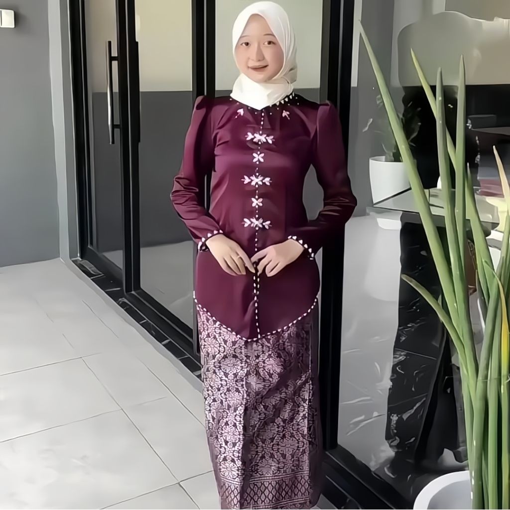 Multi Have Alana One Set Baju Kurung Melayu Rok Songket Modern Premium Termurah | Atasan Wanita Terbaru Kekinian Sete... - Image 2
