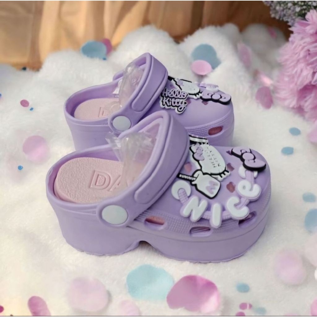 Daily Accessory Baim Wedges Sandals Girls Latest 2025 Thick Sole Back Strap Hello Kitty - Image 2