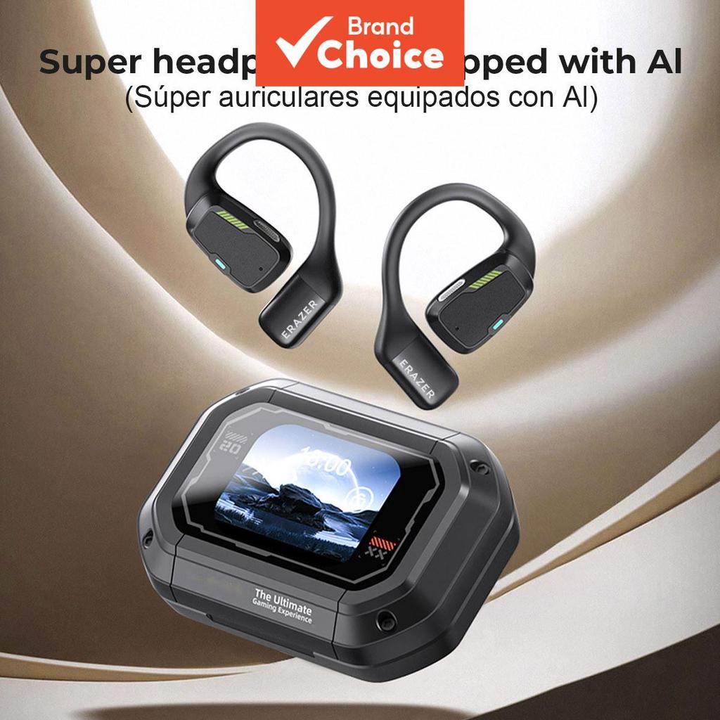  ERAZER XP6 Earphones Bluetooth 5.4 AI Voice Translator LED Touch Screen Business Earbuds AI Voice Translator with Microphone Waterproof IPX5  ERAZER XP6 Fon Telinga Bluetooth 5.4 Penterjemah Suara AI Skrin Sentuh LED Fon Telinga Perniagaan Penterjemah