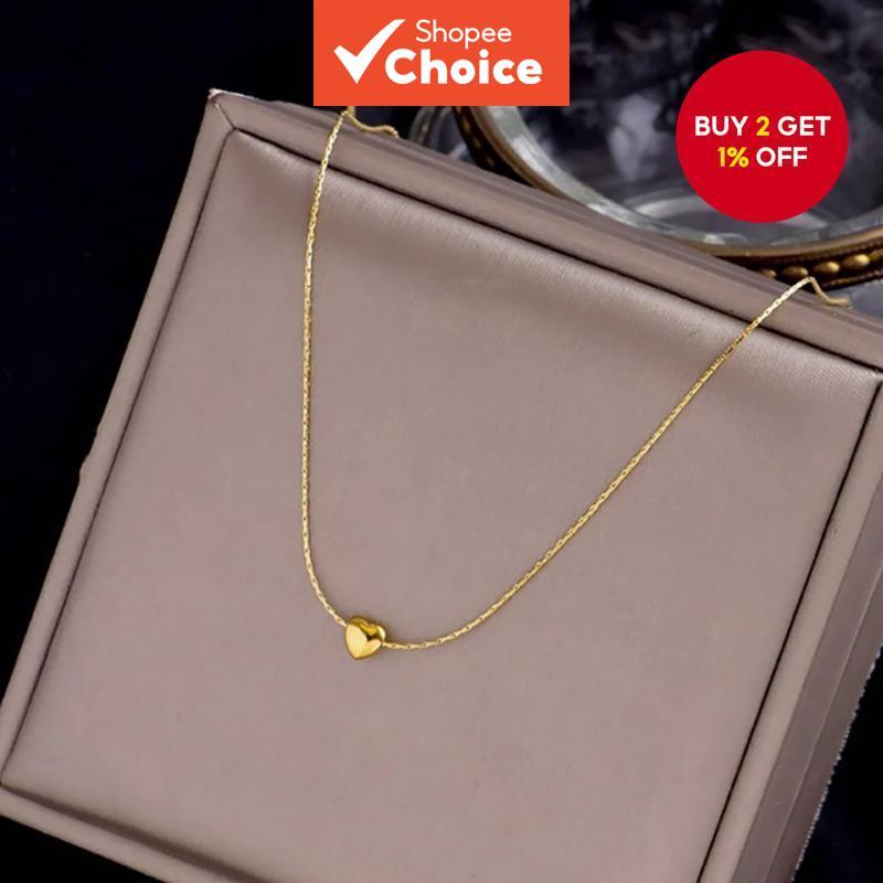 Minimalist Heart Necklace, Delicate Layering Chain, Trendy Instagram Style Jewelry for Women.