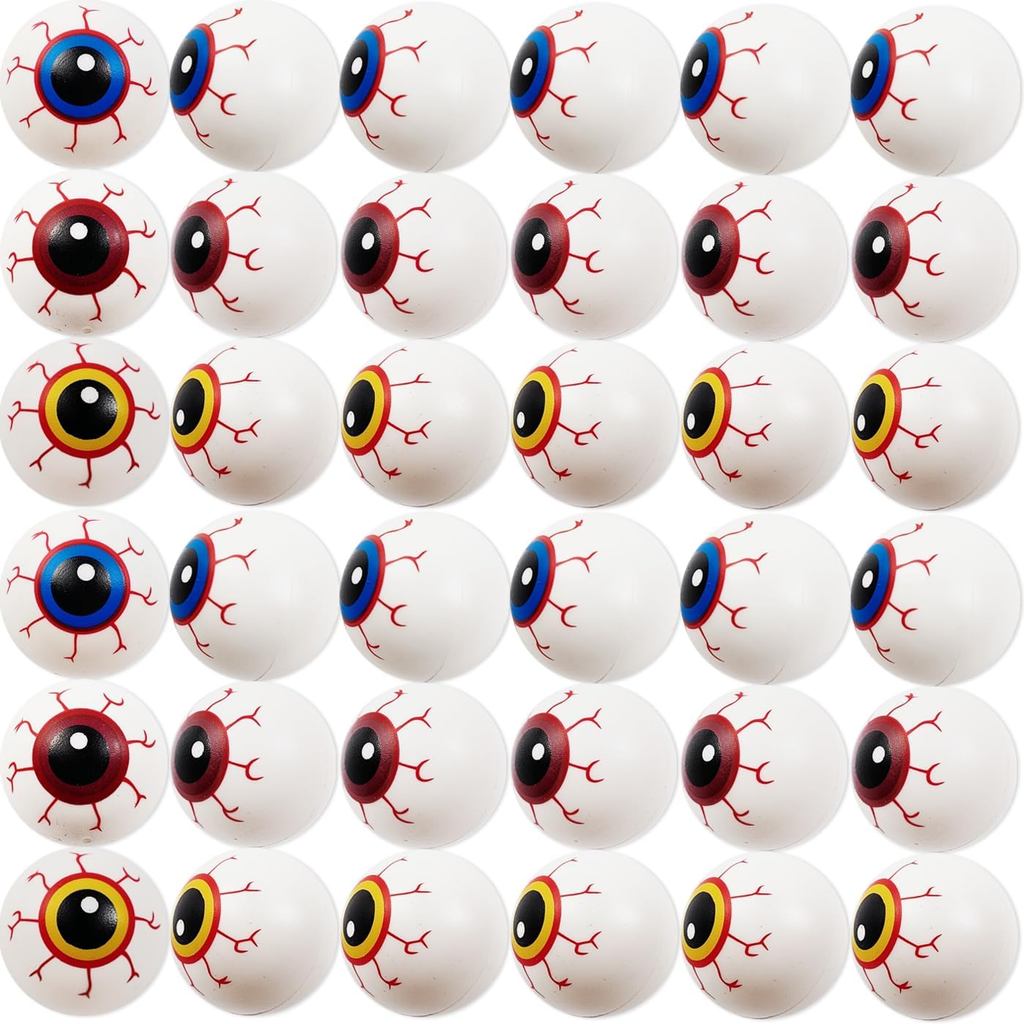 GXXMEI 30PCS 1 inci Bola Mata Halloween Plastik Bola Mata untuk Mainan Kanak-kanak, Bola Mata Palsu untuk Pemberian Parti Halloween Pengisi Beg Goody Alat Peraga Keganasan