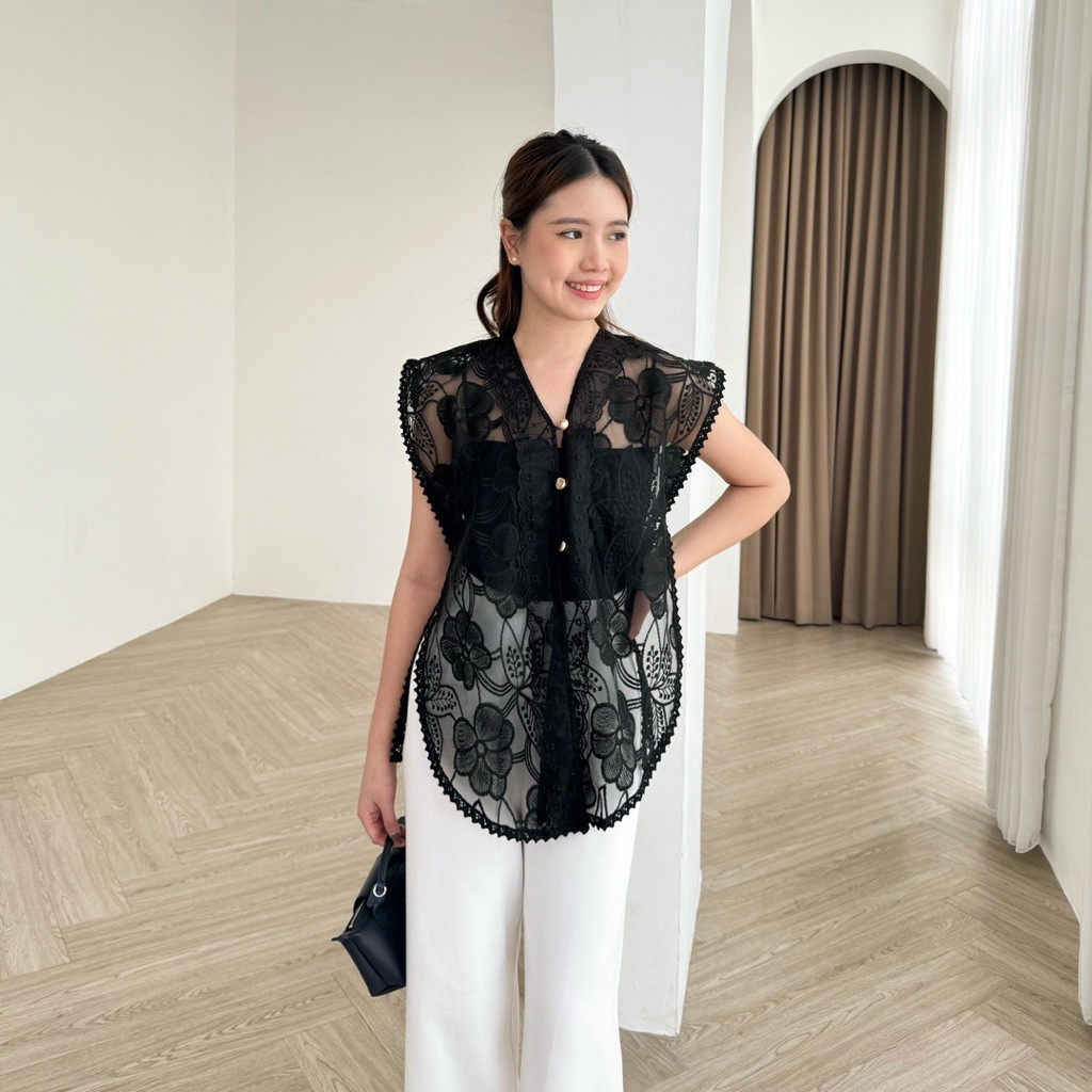 Durable Must Mira Top | Atasan Outer Brukat Kondangan Lebaran Kebaya Modern - Image 3