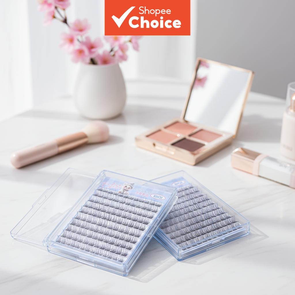 BQIGlue-Free Non-Removable Eyelashes 10 Rows Lazy Trilogy Single Cluster Large Capacity  BQIGlue-Bebas Bulu Mata Tidak Boleh Tanggal 10 Baris Malas Trilogi Kelompok Tunggal Kapasiti Besar