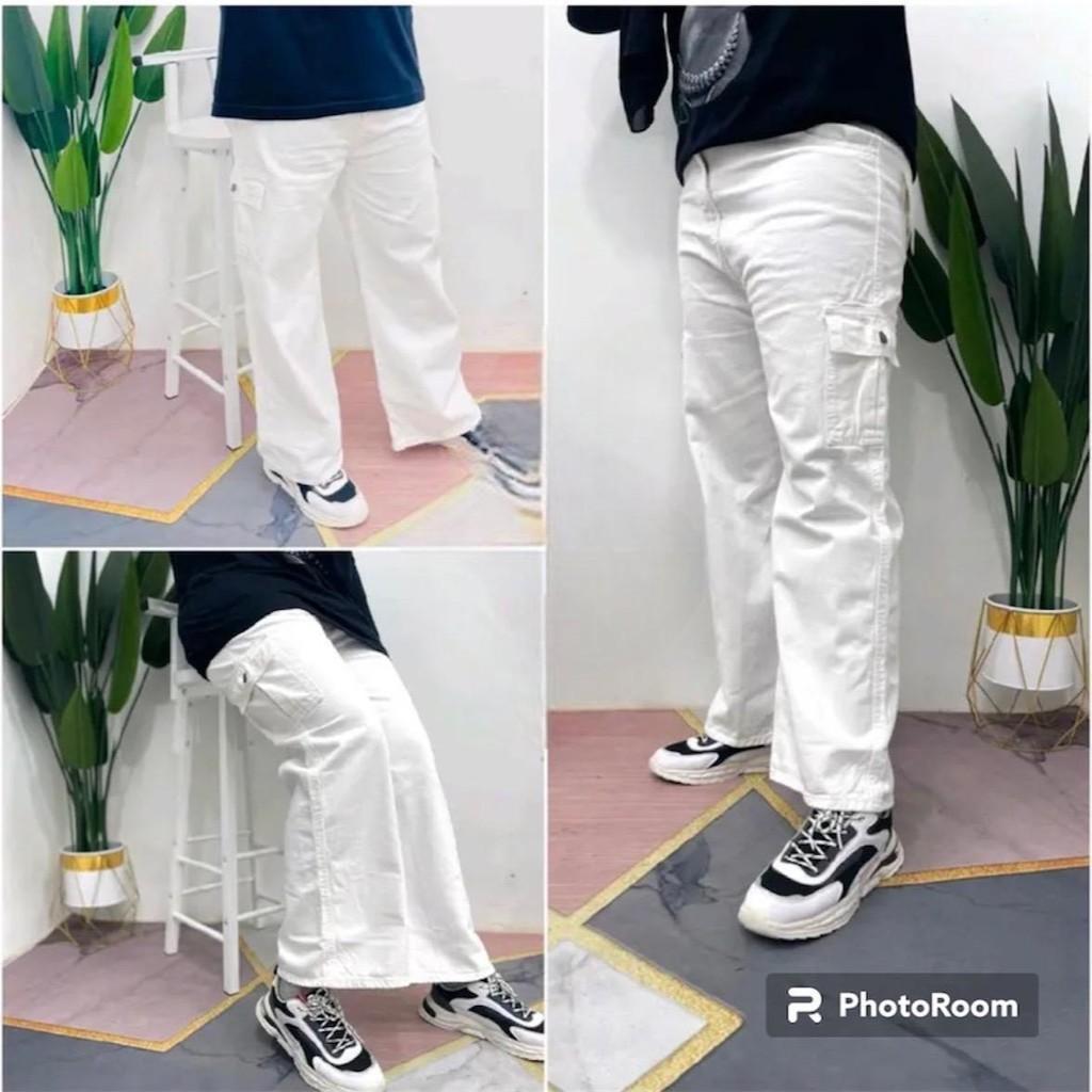 Ladies Cargo 6pockets Palazo Denim High Quality Materials Fast Delivery Di KL Jeans Trousers