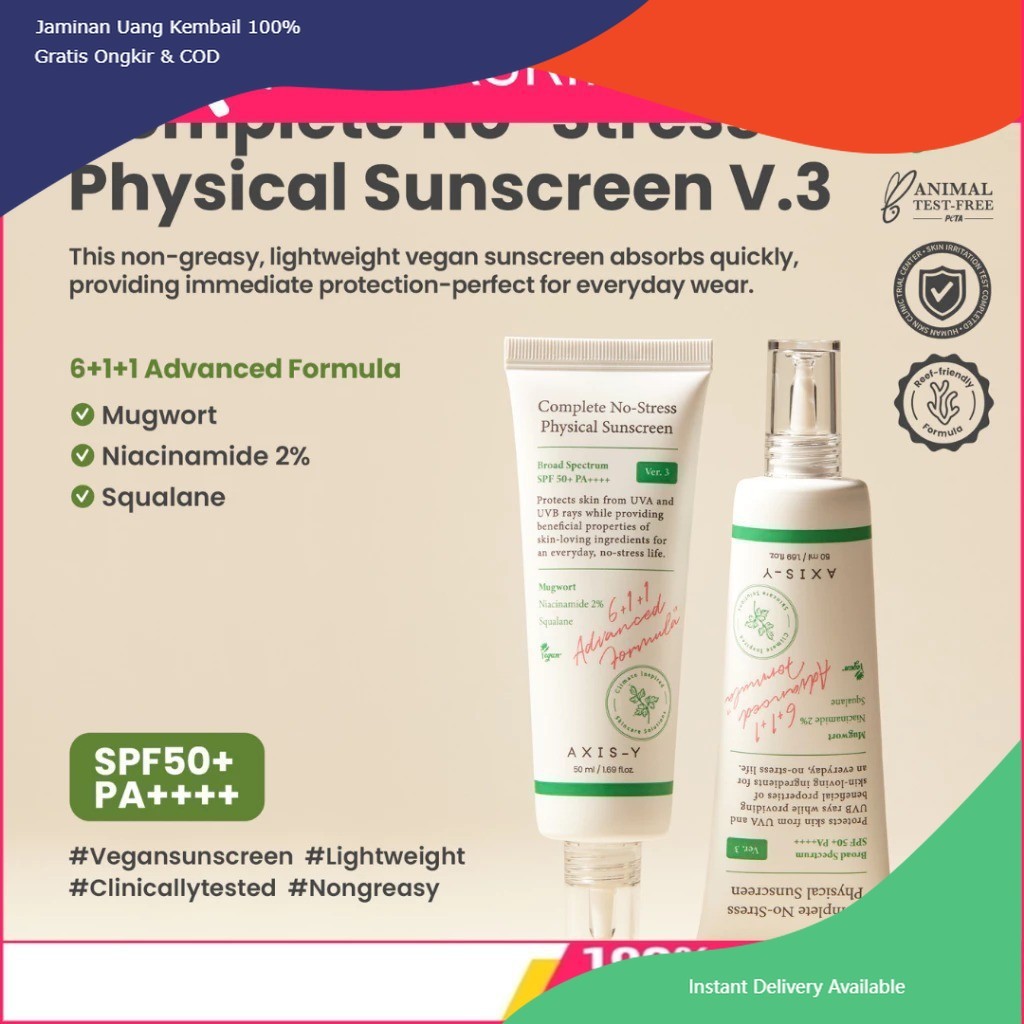 [AXIS-Y] Complete No-Stress Physical Sunscreen Version 3 SPF50++ PA 0 29