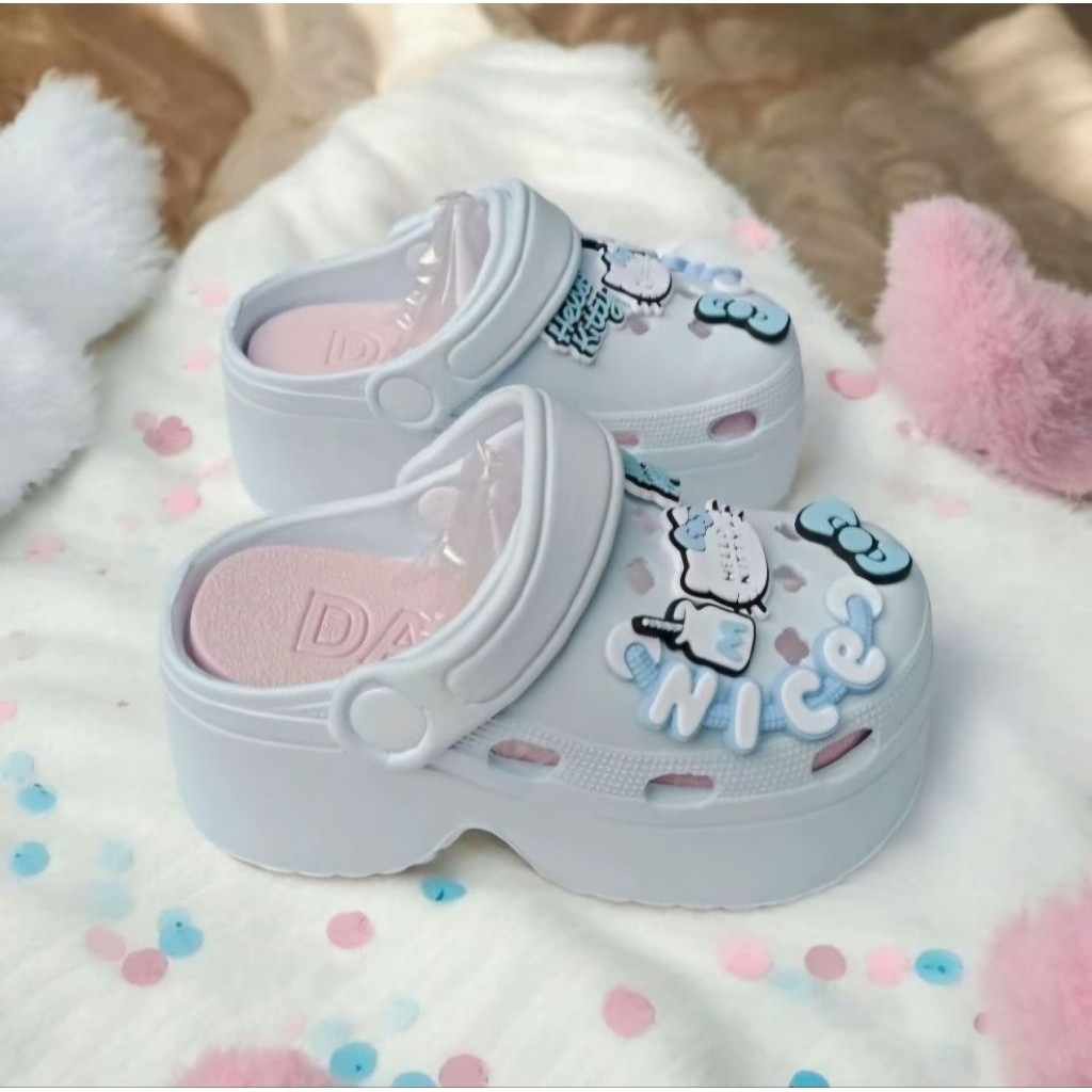 Daily Accessory Baim Wedges Sandals Girls Latest 2025 Thick Sole Back Strap Hello Kitty - Image 4