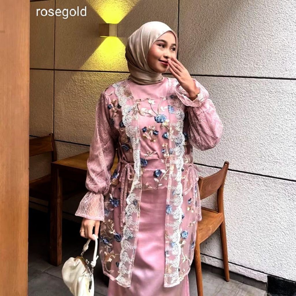 Multi Durable ONESET BURKAT TULLE GARDANIA|KEBAYA TUNANGAN|KEBAYA WISUDA|KEBAYA KONDANGAN|KEBAYA MODERN|KEBAYA TERBAR... - Image 2