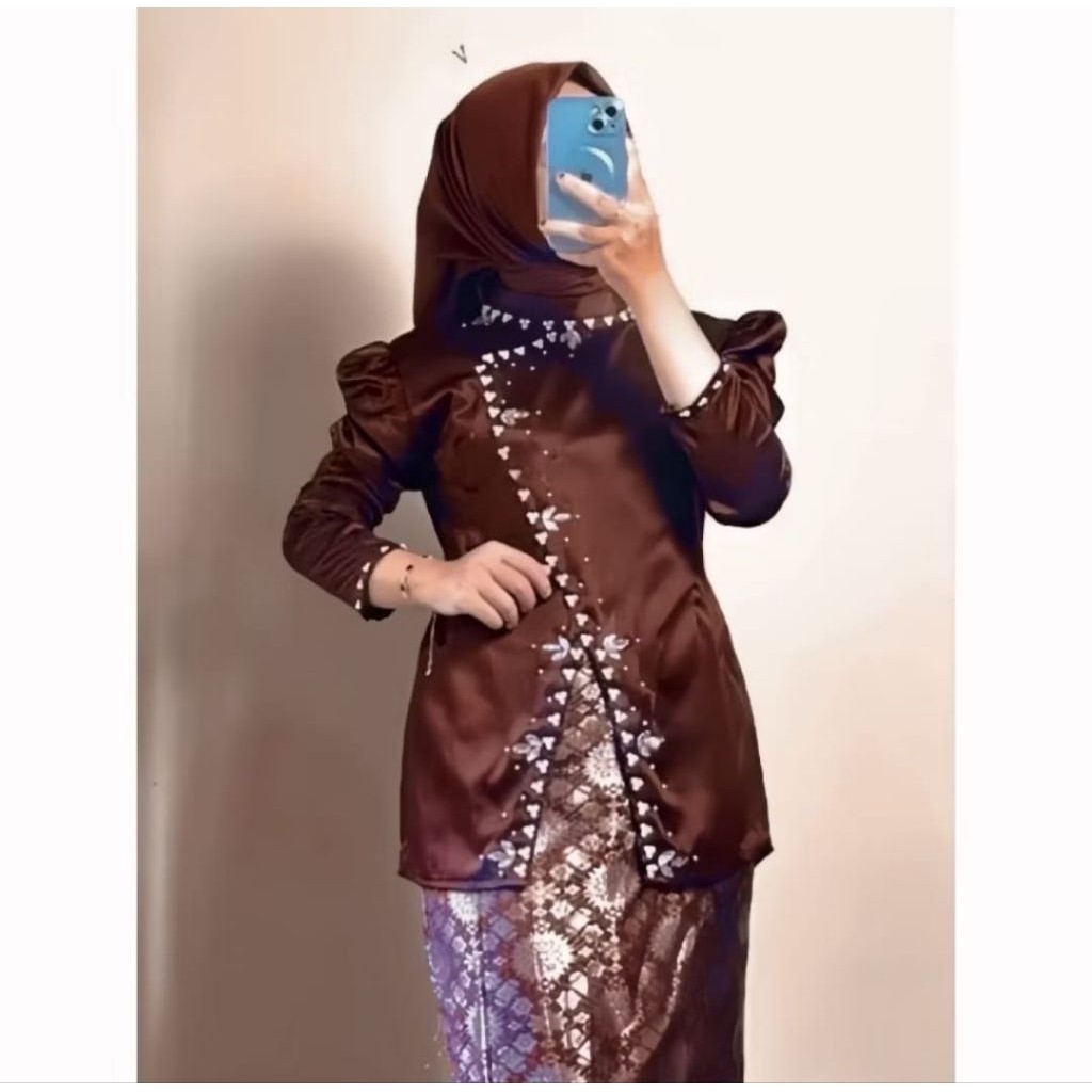 Ter Reliable INARA ROK SONGKET one set satu setel kurung melayu Baju Modern Premium - Image 2