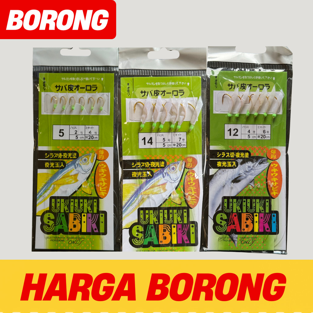 Borong 10pcs UkiUki Sabiki Apollo Hook Fishing Umpan Hidup Selar Kembung Talang Tamban Ikan Temenung Sagai Fish Hook