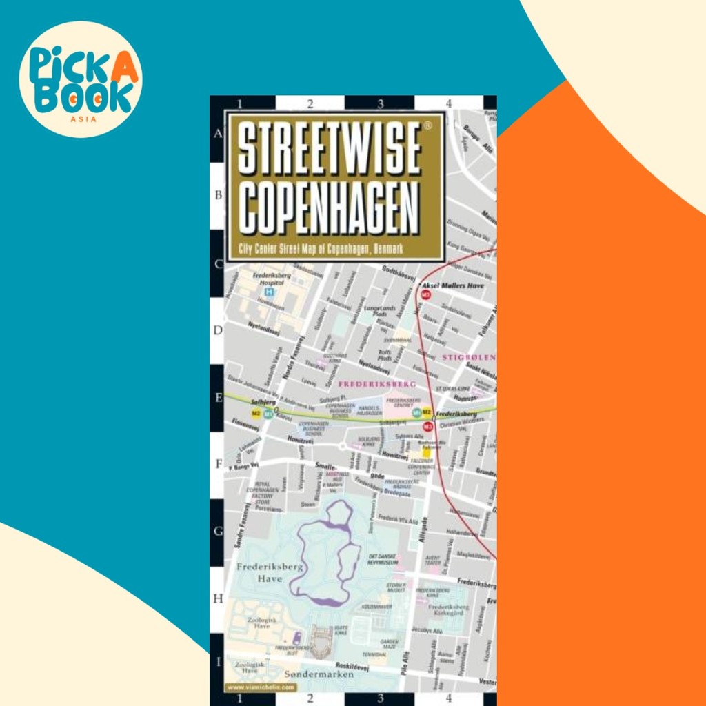 [100% Original Books] - Streetwise Copenhagen Map - Laminated City Center Street by Michelin (UK edition, paperback)