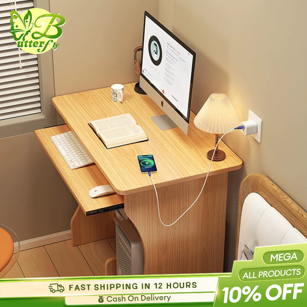  Meja belajar Computer Study Table With Drawer Bookshelf Study Deck Home Office Study Desk Meja Komputer 电脑桌书桌