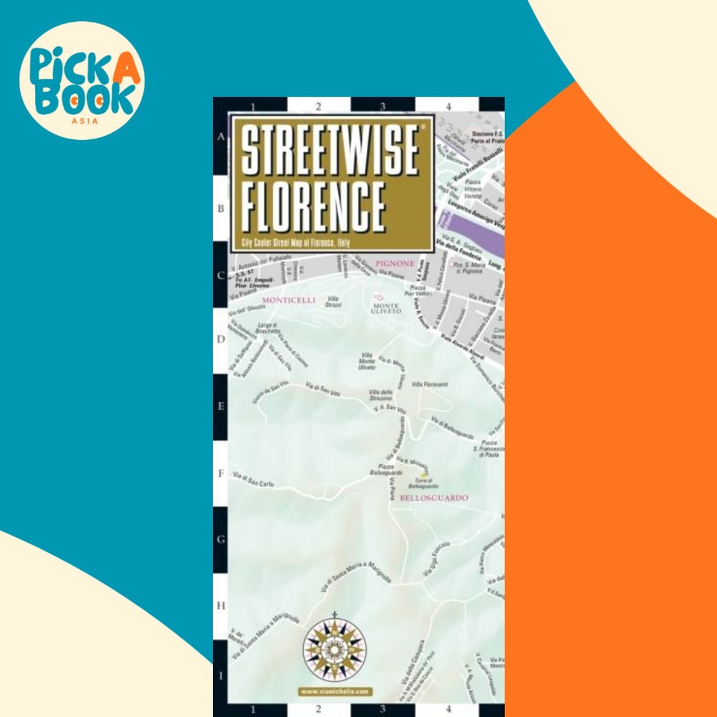 [100% Original Books] - Streetwise Florence Map - Laminated City Center Street M by Michelin (UK edition, paperback)