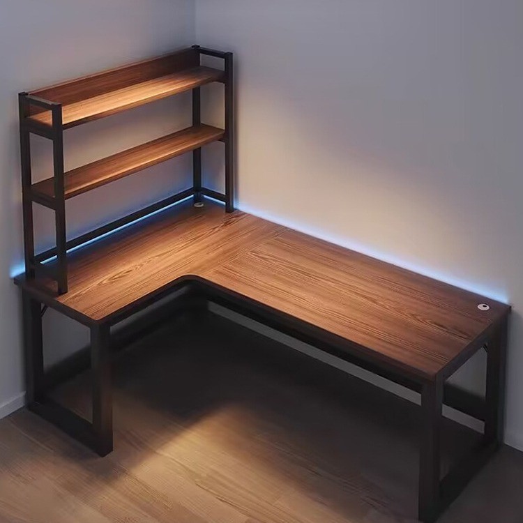 Corner Computer Desk L-Shaped Desktop Home Gaming Desk Desk Bookshelf Bedroom Study Desk Desk Chair Game Table