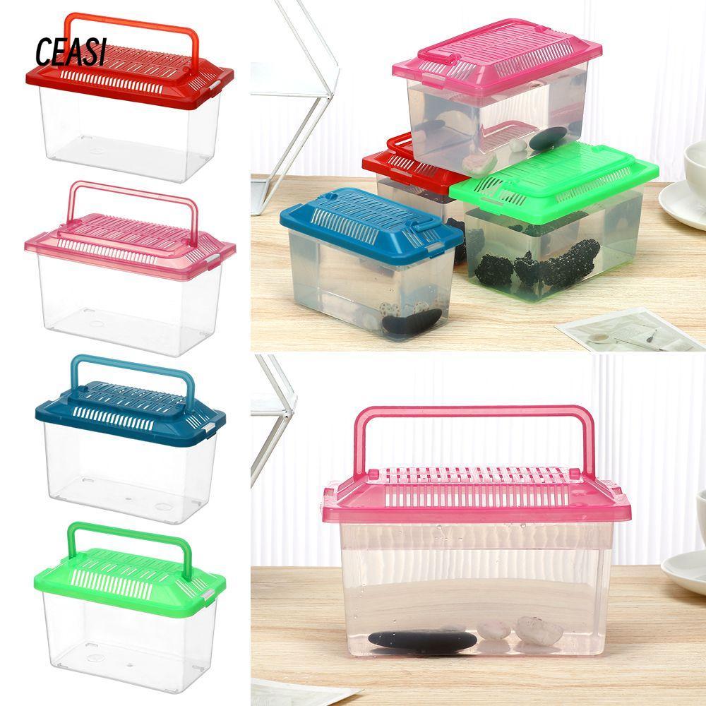 CEASI Goldfish Tank Portable Feeding Cage Bowls Turtle Tank