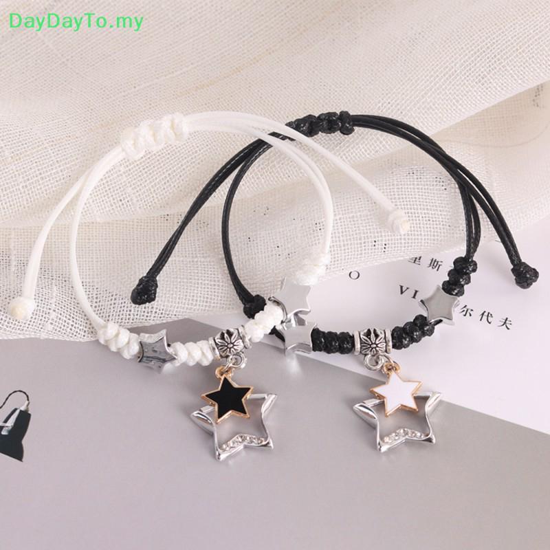 DayDayTO Couple Star Bracelet For Lover Women Men Hand Crafted Adjustable Rope Friends Relationship Matching Bracelets Jewelry Gift MY