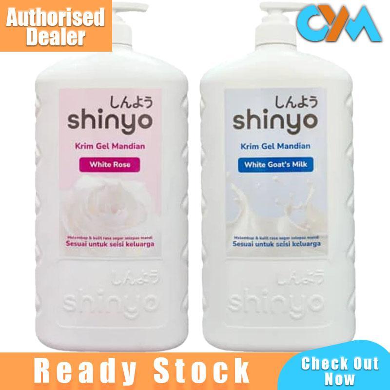 Shinyo Krim Gel Body Wash 1.8L White Rose & White Goat Milk Sabun Mandi Value Pack Seluruh Keluarga