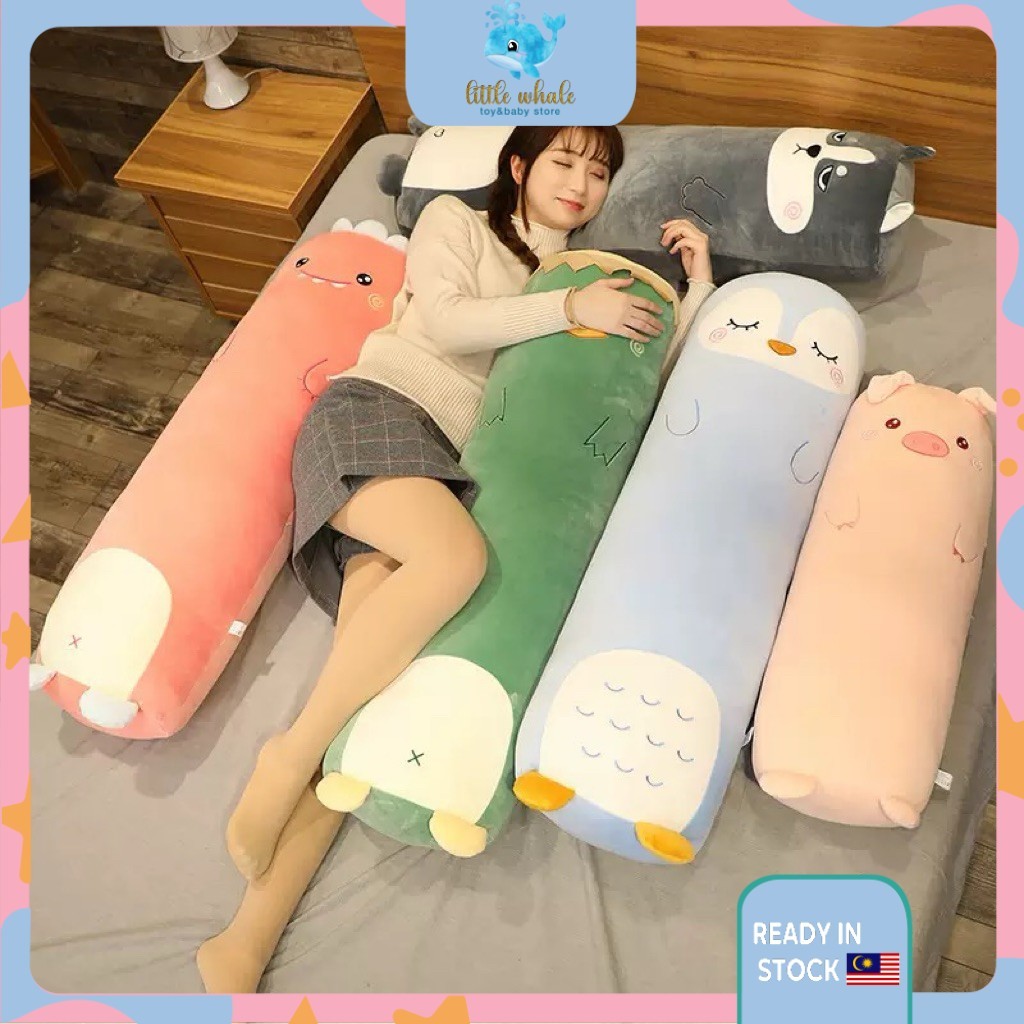 70cm/100cm Penguin Dinosaur Duck Bunny Beruang Husky Itik Patung Bantal Peluk Dino Bear Duck Pillow Plush Doll Gift