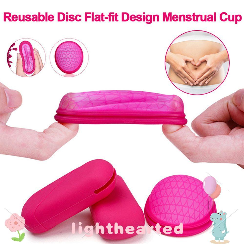 LIGHTHEARTED Menstrual Cup Flat-fit Design  for Women Sterilizing Menstrual Copa