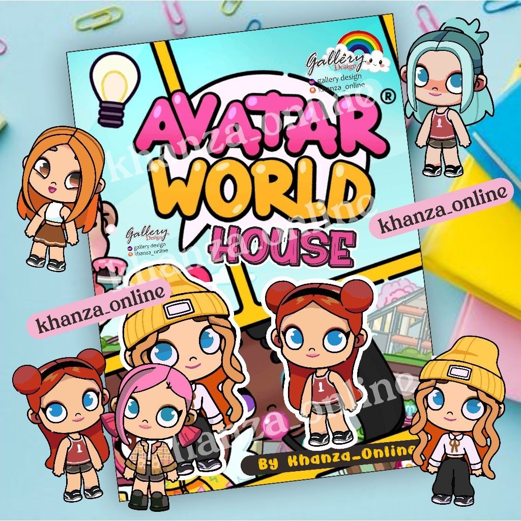 Already Laminated AVATAR WORLD HOME QUIET BOOK PAPERDOLLS HOME CHILDREN'S TOY ASSEMBLE AND DISASSEMBLE Plus Bonus