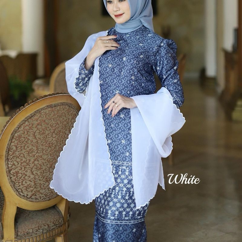 Premium Purpose slendang organza bordir / kebaya melayu(hanya selendang) Versatile Multi - Image 4
