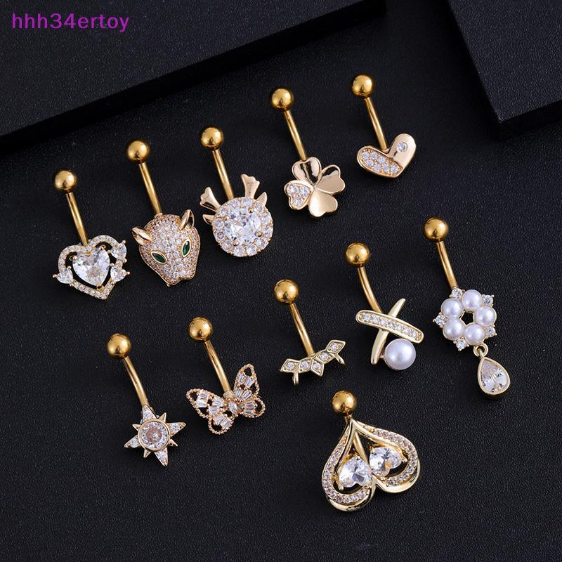 hhh34ertoy> Fashion Belly Button Rings Simple Stainless Steel Heart Navel Piercing Barbell For Women Sexy Body Piercing Jewelry Gifts well