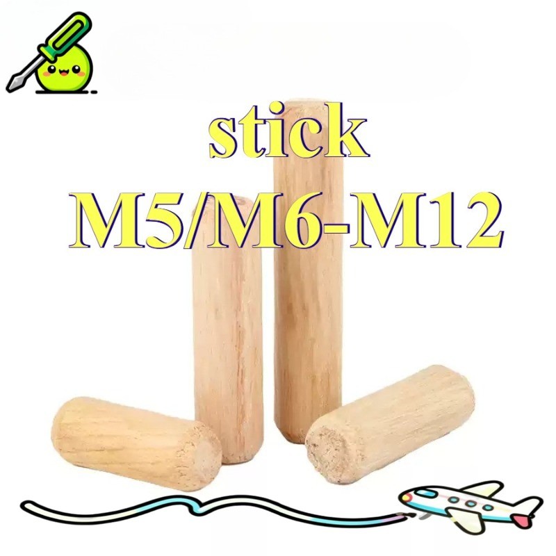 Log stoppers, wood nails, solid wood sticks, tenons, twill wedges, wood bolts, logs, small wood dowels, wardrobe cabinet connectors M5/M6/M8/M10/M12【cx-f2】