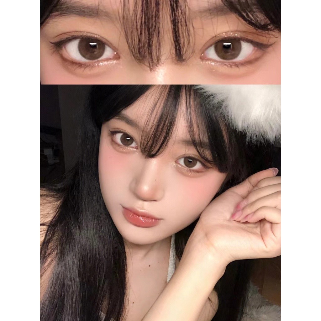 Durable Essential 【graded lens】Colorful Unicorn Contact lens Myopia lenses 2pcs Soft Colored Yearly use Grade 0.0... - Image 2