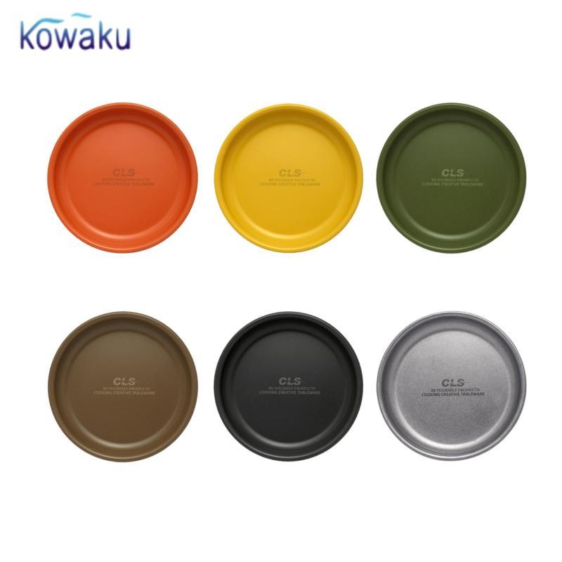 [vsrhkq] Camping Dish Camping Plate Tableware Camping Mess, Dia 4.72" Easy to Clean,