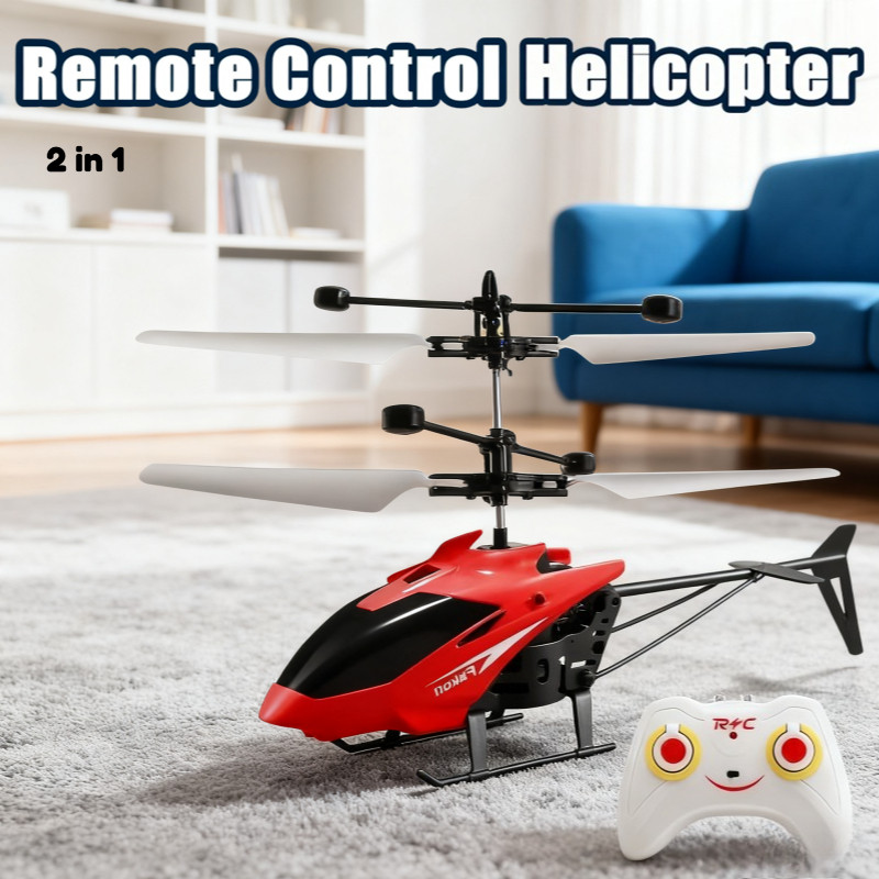 RC Helicopter Remote Control Light Helicopter Kids Aircraft Drone Toy Kids Gift Kapal Terbang Mainan