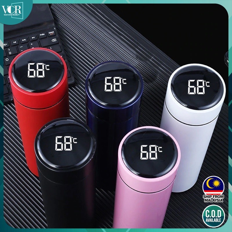 VC Art Smart LED temperature display Vacuum Flask Thermos Keep Warm and Cold Bottle 500ML Gift Set Botol Tahan panas