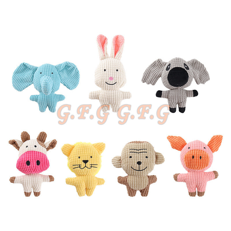 Pet Toys Plush Dogs&Cat Molar Teeth Resistant Toys Cute Animal Modeling Pet Toys Voice Dog Toys 狗玩具 宠物磨牙玩具