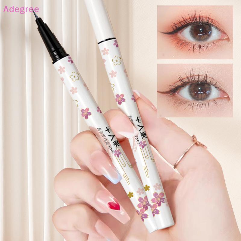 Adegree Super Fine Waterproof Liquid Eyeliner Korean Makeup For Women Quick Dry Smooth Eye Liner Long Last Lower Eyelash Pen Cosmetics 