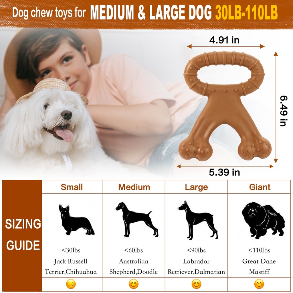 Must Quality Dog Chew Toys Aggressive Chewers Tough Large/Medium/Small Dogs Durable Interactive - Image 5