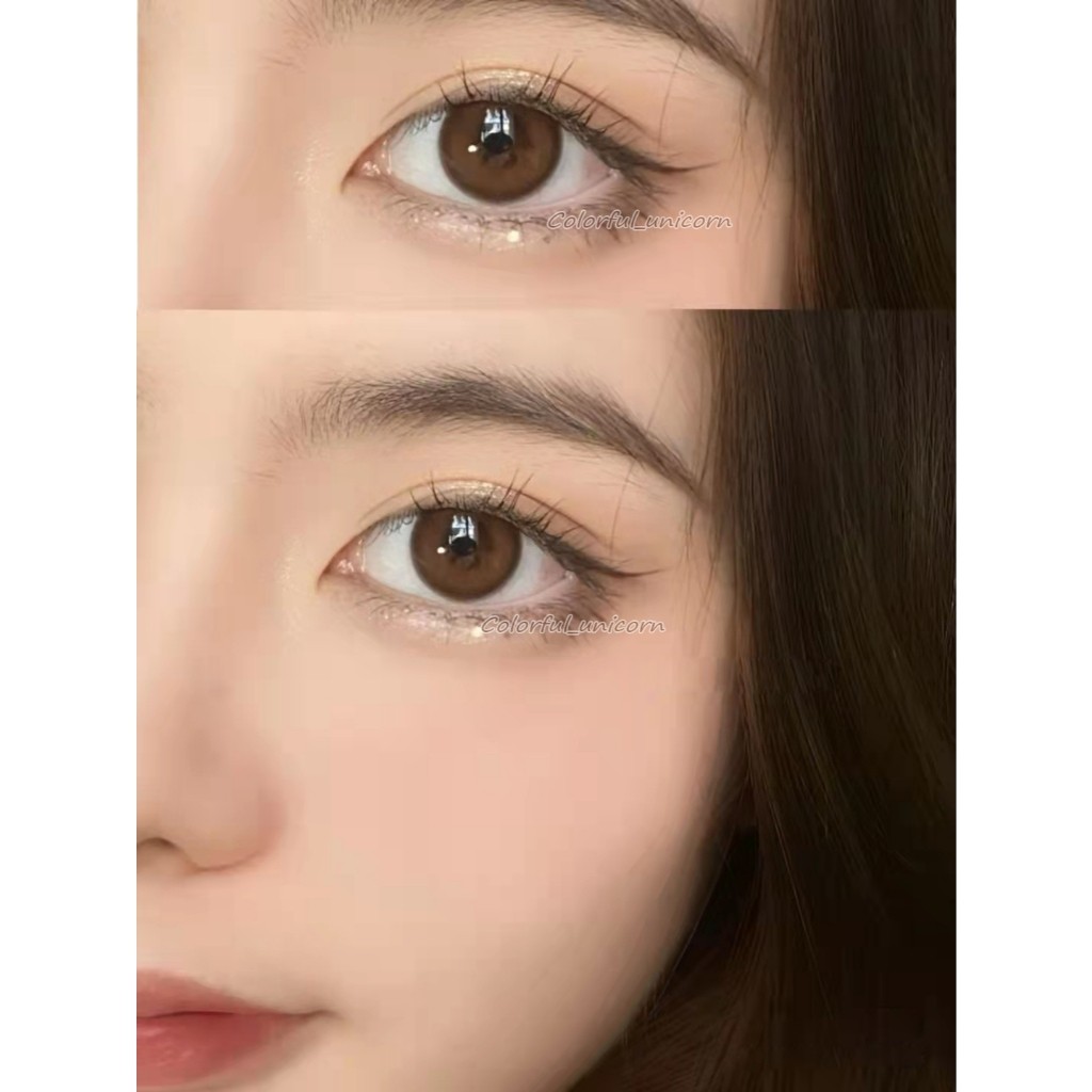 Durable Essential 【graded lens】Colorful Unicorn Contact lens Myopia lenses 2pcs Soft Colored Yearly use Grade 0.0... - Image 4