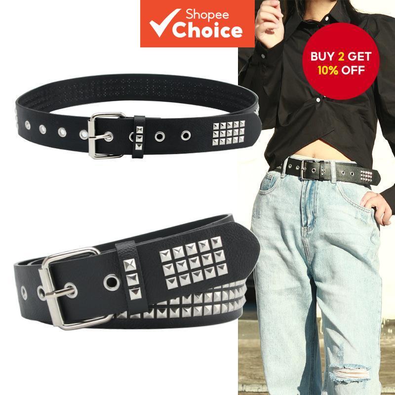 Stylish Y2K Punk Waist Belt – Adjustable Gothic Chain with Metal Studs for Rock & Casual Outfits