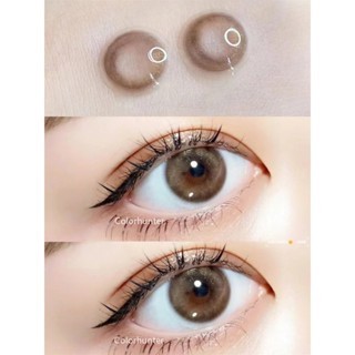 Purpose Durable Contact lens Colorhunter 2pcs 1 Year use Power 0.00 8.00 MilkBrown 14.00-14.2mm