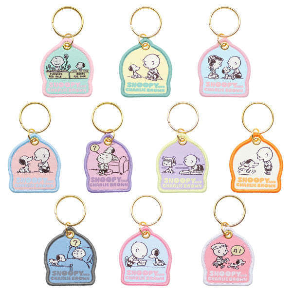 GANTUNGAN Snoopy & Charlie Brown Keychain Charm – Premium Embroidered Canvas Keychain | Peanuts 75 Years Edition