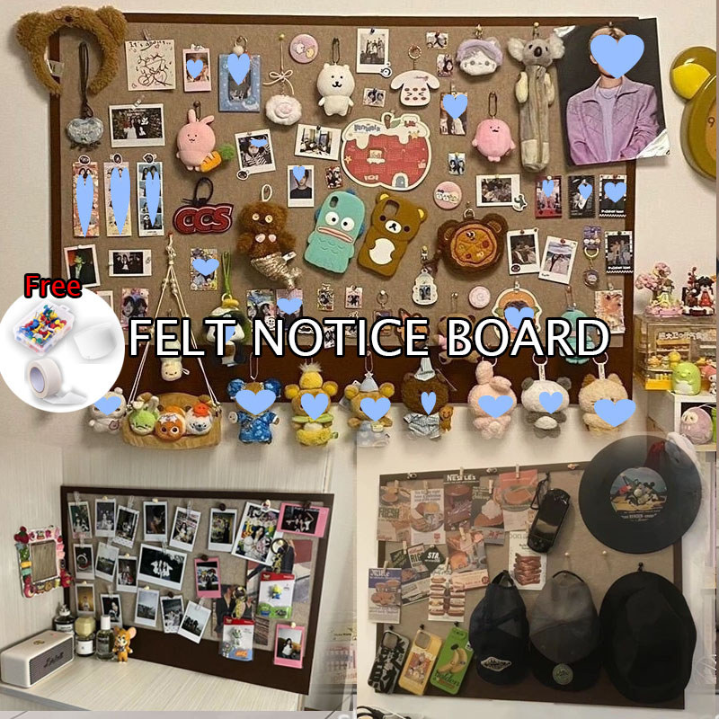 Decorative Bulletin Board Felt Memo Board Decorative Bulletin Board Home Decor Wall Decoration Papan Felt 公告板