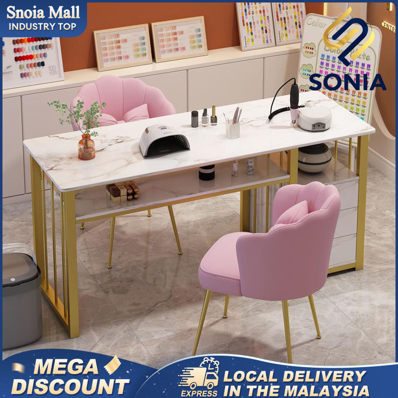 Fashion Nail Art Table Chair Set Home Shopping Mall Shop Ins Style Single Table Nail Art Counter 美甲桌