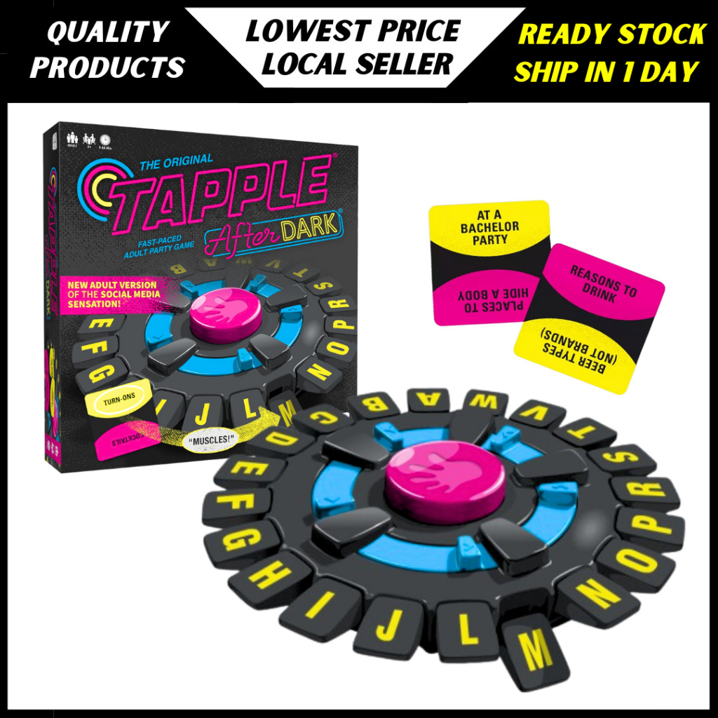 Tapple After Dark Adult Board Game Wording NSFW Fast-Paced Game for Ages 17+ Hilarious Party Game